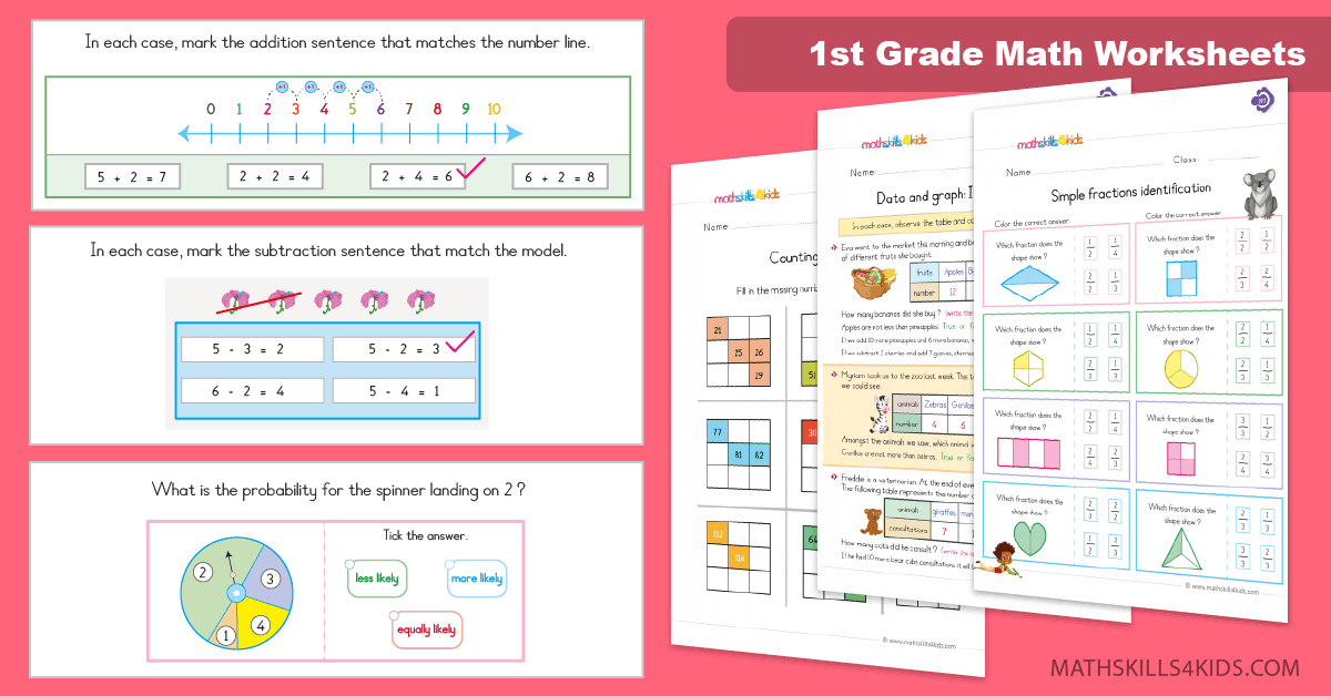 first grade math worksheets pdf