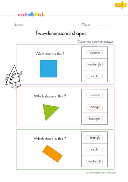 Teaching 2D shapes to kindergarteners: Worksheets and activities