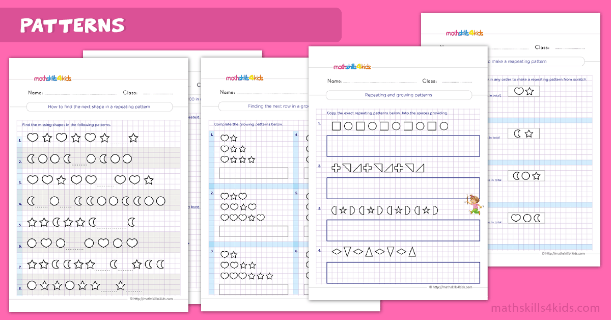 Mastering shape patterns: Second-Grade worksheets and activities