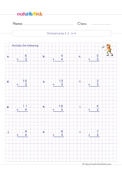 Free printable multiplication worksheets for Grade 2 and activities - Fraction of a whole word problems - Multiplying by 2, 3, and 4