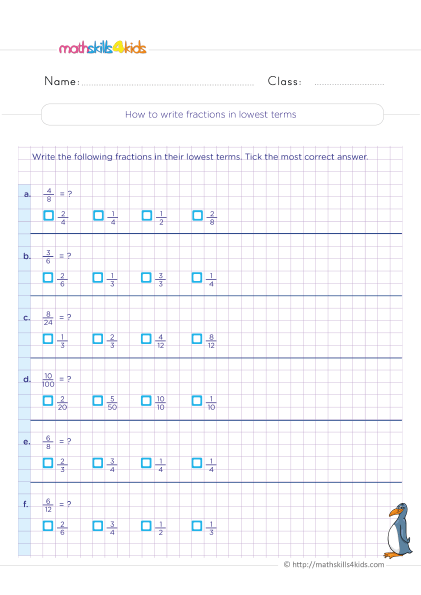 Area Models For Equivalent Fractions 3rd Grade - How to write fractions in lowest terms