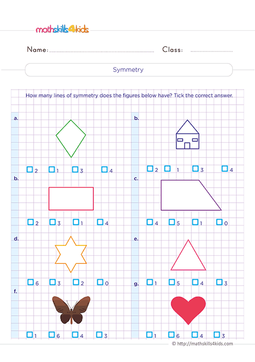 Use Models to Compare Fractions Practice - How do you find lines of symmetry on a 2D shape