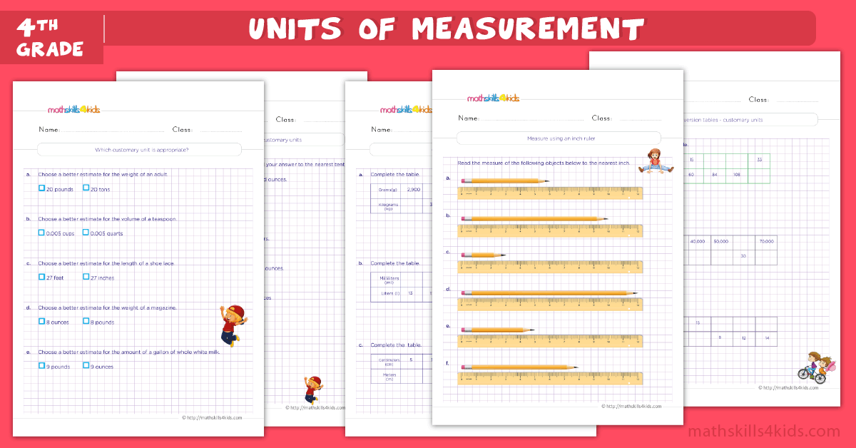 4th Grade Math worksheets - 