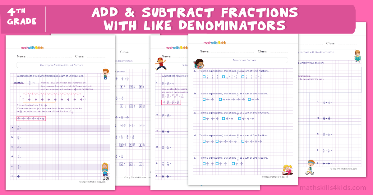 4th Grade Math worksheets - 