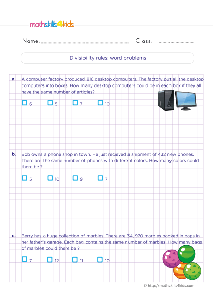 Grade 5 number theory worksheets: Free download - How to find the greatest common factor