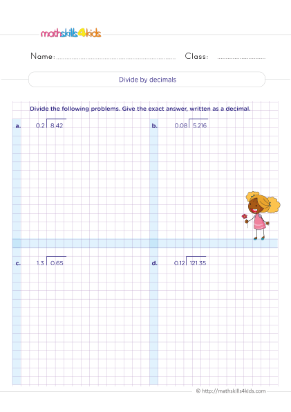 Dividing decimals made easy: Top 5 worksheets for fifth graders - Division with decimal quotients word problems practice