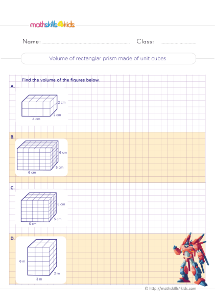 5th Grade Geometry: Concepts, Questions, Examples, and Practice Problems - volume of rectangular prisms made of unit cubes