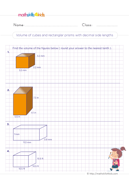 5th Grade Geometry: Concepts, Questions, Examples, and Practice Problems - volume of cubes and rectangular prism with decimals