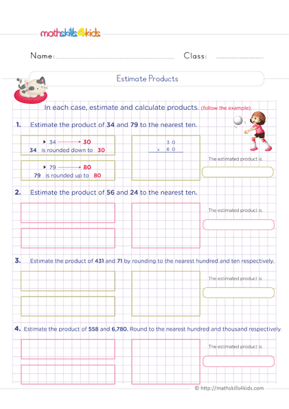 How do you estimate the product of multiplication