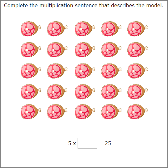 understand multiplication - Write multiplication expressions for arrays