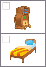 kindergarten math worksheets - position top/bottom example