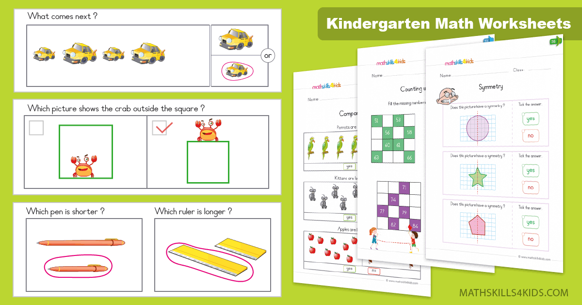 kindergarten math worksheets pdf