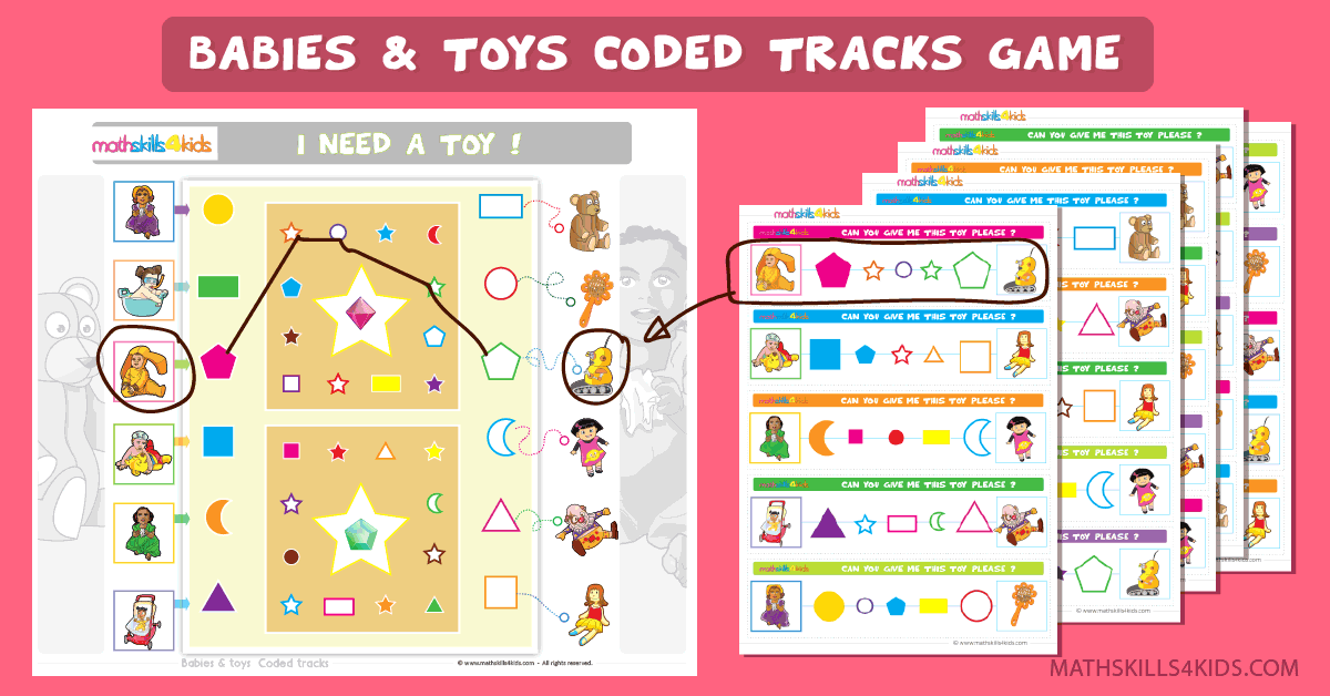 babies and toys coded tracks game for kids