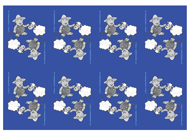 Hero Shepherd printable number matching cards - back of the cards