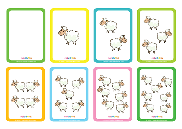 Hero Shepherd printable number matching cards - numbers pack 4