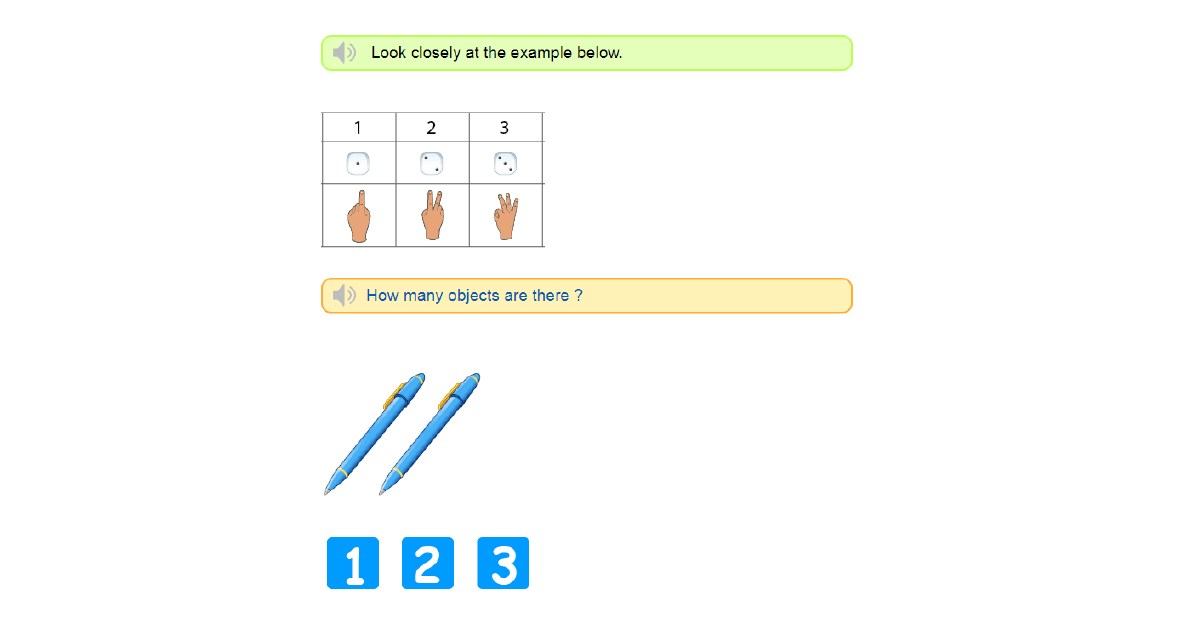 Counting to 3 - How to count up to three