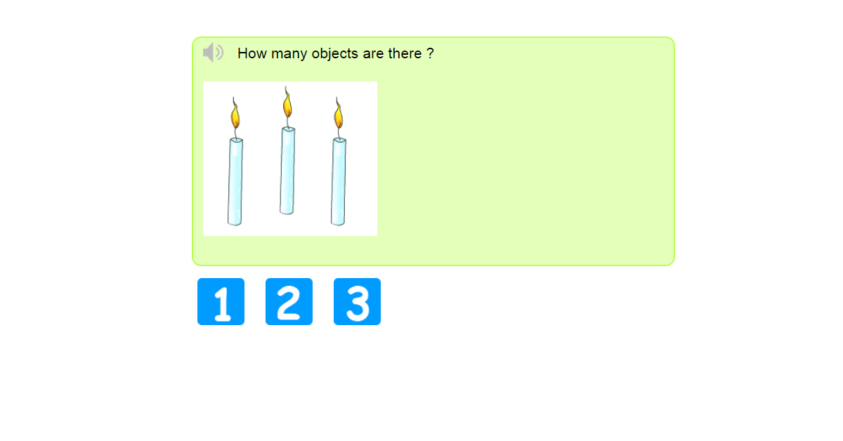 count up to 3