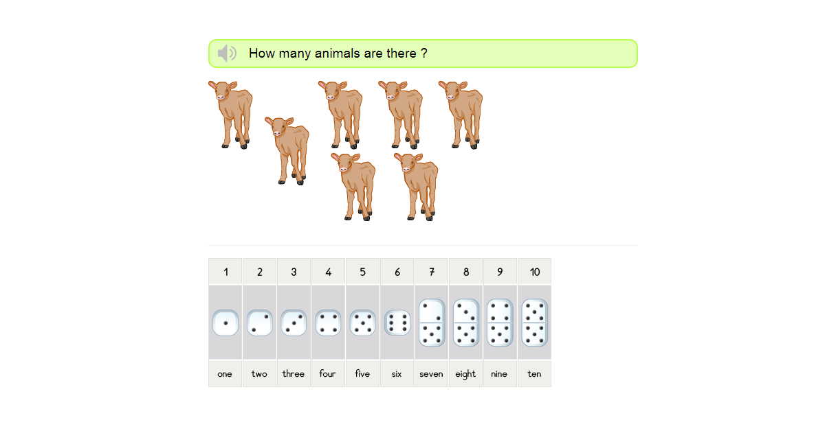 learn to count up to 10 with model