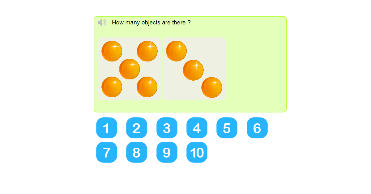 1 to 10 with objects - Counting objects to 10