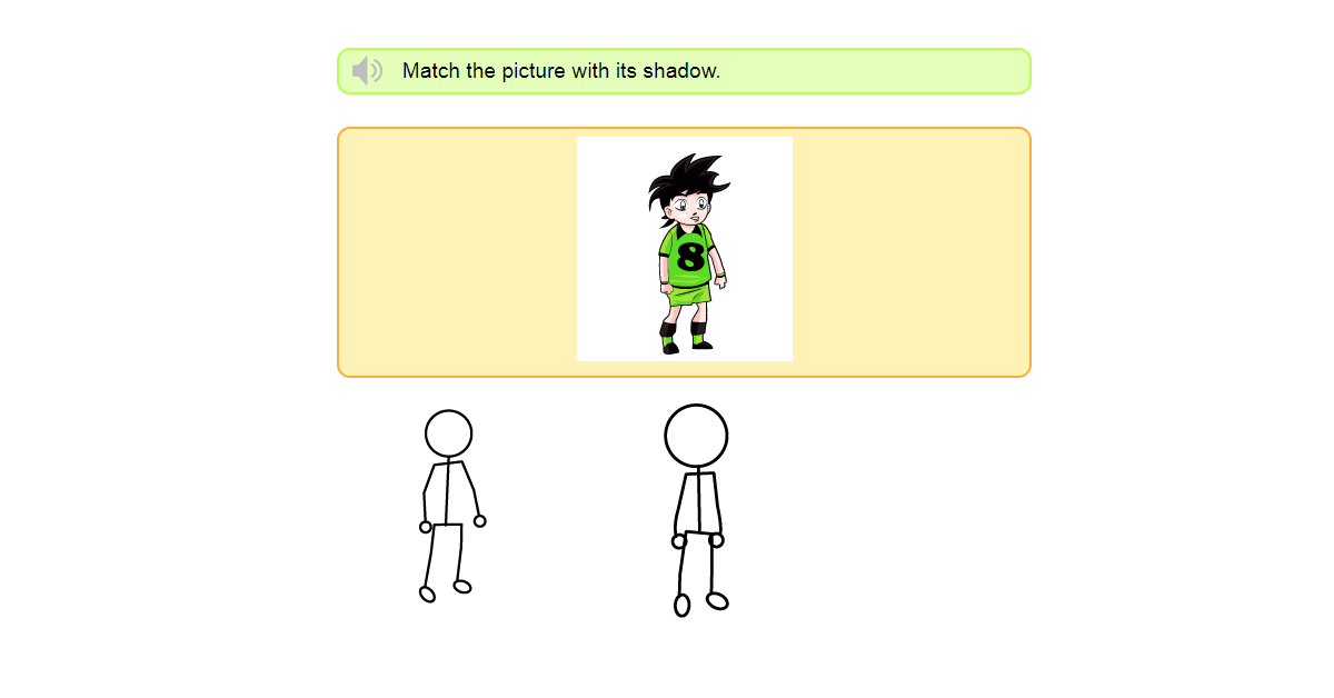picture-shadow matching game